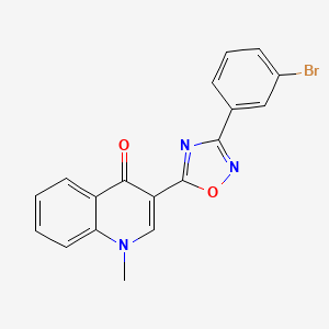 molecular formula C18H12BrN3O2 B2713854 3-[3-(3-溴苯基)-1,2,4-噁二唑-5-基]-1-甲基喹啉-4(1H)-酮 CAS No. 1207005-29-5