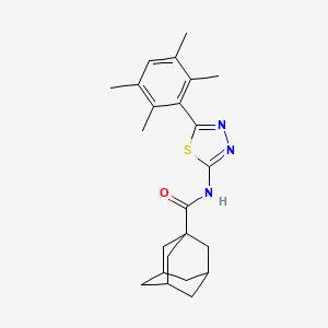 molecular formula C23H29N3OS B2713865 N-[5-(2,3,5,6-tetramethylphenyl)-1,3,4-thiadiazol-2-yl]adamantane-1-carboxamide CAS No. 391227-97-7