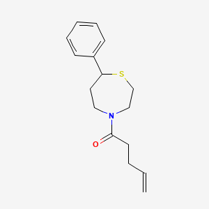 B2713869 1-(7-Phenyl-1,4-thiazepan-4-yl)pent-4-en-1-one CAS No. 1797368-88-7
