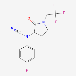 (4-Fluorophenyl)-[2-oxo-1-(2,2,2-trifluoroethyl)pyrrolidin-3-yl]cyanamide