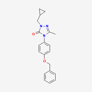 4-[4-(benzyloxy)phenyl]-2-(cyclopropylmethyl)-5-methyl-2,4-dihydro-3H-1,2,4-triazol-3-one