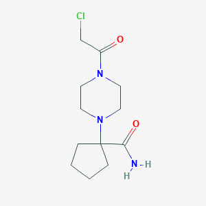 1-[4-(2-Chloroacetyl)piperazin-1-yl]cyclopentane-1-carboxamide
