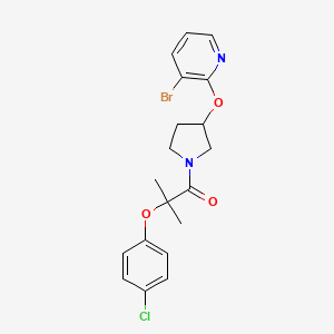 1-(3-((3-Bromopyridin-2-yl)oxy)pyrrolidin-1-yl)-2-(4-chlorophenoxy)-2-methylpropan-1-one