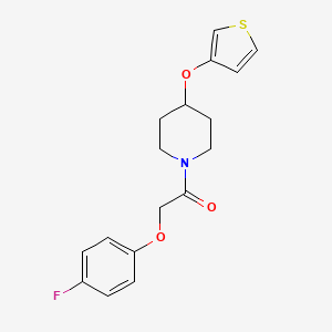 2-(4-Fluorophenoxy)-1-(4-(thiophen-3-yloxy)piperidin-1-yl)ethanone