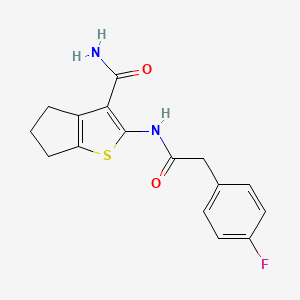 2-{[(4-fluorophenyl)acetyl]amino}-5,6-dihydro-4H-cyclopenta[b]thiophene-3-carboxamide