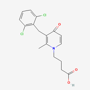molecular formula C17H17Cl2NO3 B2713895 4-[3-(2,6-dichlorobenzyl)-2-methyl-4-oxo-1(4H)-pyridinyl]butanoic acid CAS No. 400736-52-9