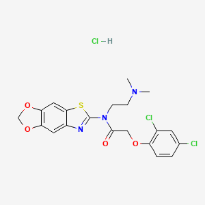 N-([1,3]dioxolo[4',5':4,5]benzo[1,2-d]thiazol-6-yl)-2-(2,4-dichlorophenoxy)-N-(2-(dimethylamino)ethyl)acetamide hydrochloride