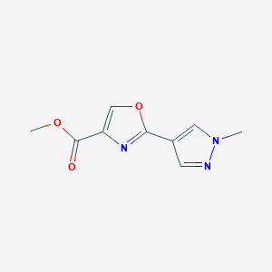 molecular formula C9H9N3O3 B2713908 Methyl 2-(1-methylpyrazol-4-yl)-1,3-oxazole-4-carboxylate CAS No. 2287323-06-0