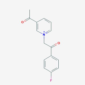 molecular formula C15H13FNO2+ B271391 3-Acetyl-1-[2-(4-fluorophenyl)-2-oxoethyl]pyridinium 