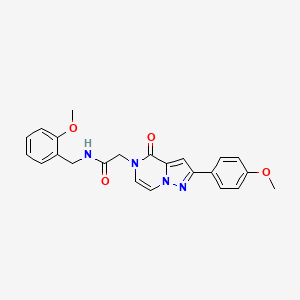 molecular formula C23H22N4O4 B2713916 N-(2-甲氧基苄基)-2-[2-(4-甲氧基苯基)-4-氧代嘧啶并[1,5-a]嘧啶-5(4H)-基]乙酰胺 CAS No. 941876-23-9