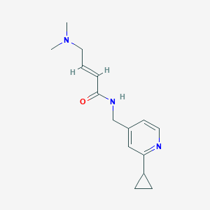 molecular formula C15H21N3O B2713935 (E)-N-[(2-Cyclopropylpyridin-4-yl)methyl]-4-(dimethylamino)but-2-enamide CAS No. 2411322-80-8