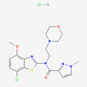 N-(7-chloro-4-methoxybenzo[d]thiazol-2-yl)-1-methyl-N-(2-morpholinoethyl)-1H-pyrazole-3-carboxamide hydrochloride