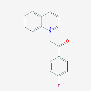 molecular formula C17H13FNO+ B271395 1-(4-Fluorophenacyl)quinolinium 
