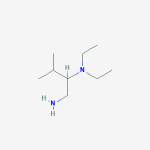 molecular formula C9H22N2 B2713958 (1-Amino-3-methylbutan-2-yl)diethylamine CAS No. 860704-25-2