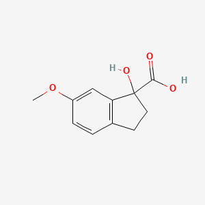 molecular formula C11H12O4 B2713962 1-Hydroxy-6-methoxyindane-1-carboxylic acid CAS No. 1526530-81-3