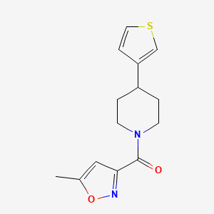 molecular formula C14H16N2O2S B2713969 (5-甲基异噁唑-3-基)(4-(噻吩-3-基)哌啶-1-基)甲酮 CAS No. 1396809-45-2