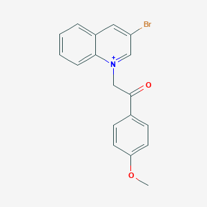 molecular formula C18H15BrNO2+ B271397 3-Bromo-1-[2-(4-methoxyphenyl)-2-oxoethyl]quinolinium 