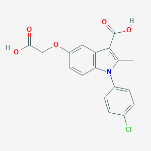 molecular formula C18H14ClNO5 B271398 5-(carboxymethoxy)-1-(4-chlorophenyl)-2-methyl-1H-indole-3-carboxylic acid 