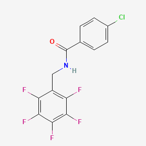 4-chloro-N-[(2,3,4,5,6-pentafluorophenyl)methyl]benzamide