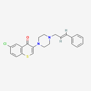 (E)-6-chloro-3-(4-cinnamylpiperazin-1-yl)-4H-thiochromen-4-one