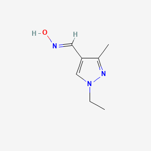 molecular formula C7H11N3O B2713987 1-Ethyl-3-methyl-1H-pyrazole-4-carbaldehyde oxime CAS No. 907990-54-9