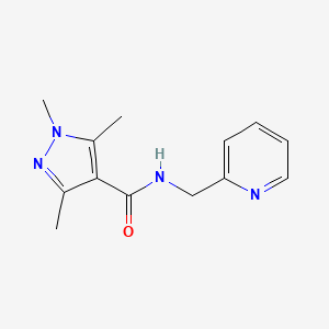 1,3,5-trimethyl-N-(pyridin-2-ylmethyl)-1H-pyrazole-4-carboxamide