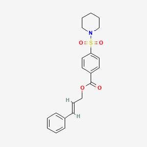 (2E)-3-phenylprop-2-en-1-yl 4-(piperidin-1-ylsulfonyl)benzoate