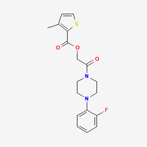 molecular formula C18H19FN2O3S B2713995 2-(4-(2-Fluorophenyl)piperazin-1-yl)-2-oxoethyl 3-methylthiophene-2-carboxylate CAS No. 1241967-43-0