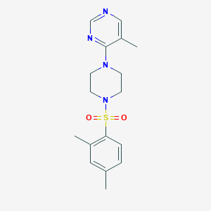 molecular formula C17H22N4O2S B2713998 4-(4-((2,4-Dimethylphenyl)sulfonyl)piperazin-1-yl)-5-methylpyrimidine CAS No. 1428373-58-3