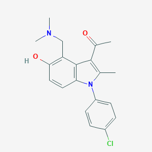 molecular formula C20H21ClN2O2 B271400 1-{1-(4-chlorophenyl)-4-[(dimethylamino)methyl]-5-hydroxy-2-methyl-1H-indol-3-yl}ethanone 