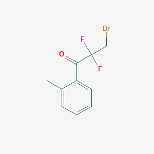 molecular formula C10H9BrF2O B2714015 3-Bromo-2,2-difluoro-1-(2-methylphenyl)propan-1-one CAS No. 2219375-66-1