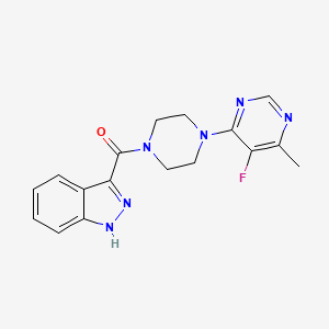 molecular formula C17H17FN6O B2714016 [4-(5-Fluoro-6-methylpyrimidin-4-yl)piperazin-1-yl]-(1H-indazol-3-yl)methanone CAS No. 2380167-99-5