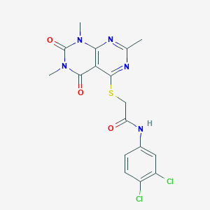 N-(3,4-dichlorophenyl)-2-((2,6,8-trimethyl-5,7-dioxo-5,6,7,8-tetrahydropyrimido[4,5-d]pyrimidin-4-yl)thio)acetamide