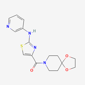(2-(Pyridin-3-ylamino)thiazol-4-yl)(1,4-dioxa-8-azaspiro[4.5]decan-8-yl)methanone