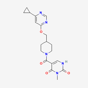 5-(4-(((6-cyclopropylpyrimidin-4-yl)oxy)methyl)piperidine-1-carbonyl)-3-methylpyrimidine-2,4(1H,3H)-dione