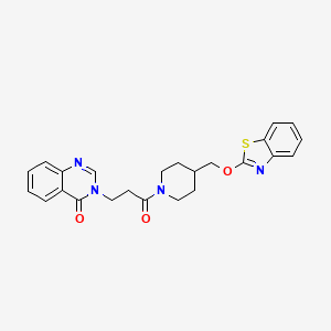 3-(3-(4-((benzo[d]thiazol-2-yloxy)methyl)piperidin-1-yl)-3-oxopropyl)quinazolin-4(3H)-one