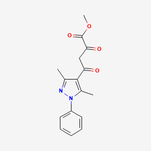 methyl 4-(3,5-dimethyl-1-phenyl-1H-pyrazol-4-yl)-2,4-dioxobutanoate