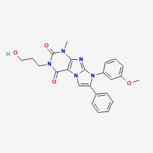 3-(3-hydroxypropyl)-8-(3-methoxyphenyl)-1-methyl-7-phenyl-1H-imidazo[2,1-f]purine-2,4(3H,8H)-dione