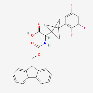 2-(9H-Fluoren-9-ylmethoxycarbonylamino)-2-[3-(2,3,5-trifluorophenyl)-1-bicyclo[1.1.1]pentanyl]acetic acid