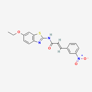 (E)-N-(6-ethoxybenzo[d]thiazol-2-yl)-3-(3-nitrophenyl)acrylamide