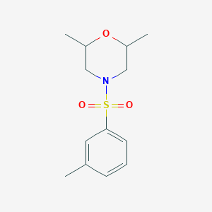 molecular formula C13H19NO3S B2714065 2,6-Dimethyl-4-(m-tolylsulfonyl)morpholine CAS No. 667912-26-7