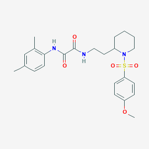 molecular formula C24H31N3O5S B2714067 N1-(2,4-dimethylphenyl)-N2-(2-(1-((4-methoxyphenyl)sulfonyl)piperidin-2-yl)ethyl)oxalamide CAS No. 898445-99-3