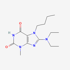 molecular formula C14H23N5O2 B2714068 7-丁基-8-(二乙基氨基)-3-甲基嘌呤-2,6-二酮 CAS No. 313530-98-2