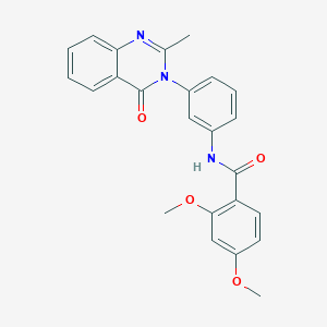 molecular formula C24H21N3O4 B2714070 2,4-二甲氧基-N-[3-(2-甲基-4-氧代喹唑啉-3-基)苯基]苯甲酰胺 CAS No. 898420-35-4