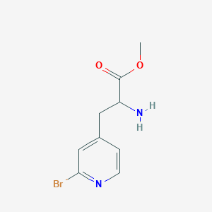 molecular formula C9H11BrN2O2 B2714076 Methyl 2-amino-3-(2-bromopyridin-4-yl)propanoate CAS No. 1822590-24-8
