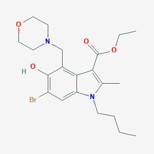 ethyl 6-bromo-1-butyl-5-hydroxy-2-methyl-4-(morpholin-4-ylmethyl)-1H-indole-3-carboxylate