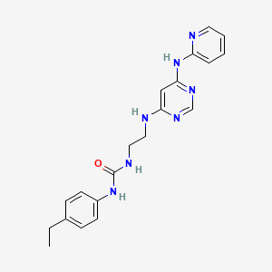 molecular formula C20H23N7O B2714081 1-(4-乙基苯基)-3-(2-((6-(吡啶-2-基氨基)嘧啶-4-基)氨基)乙基)脲 CAS No. 1396810-78-8