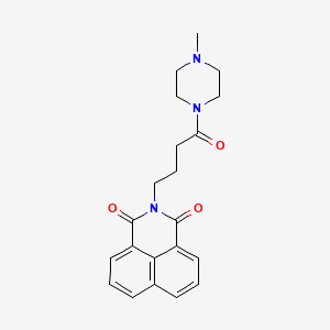 molecular formula C21H23N3O3 B2714085 2-[4-(4-Methylpiperazin-1-yl)-4-oxobutyl]benzo[de]isoquinoline-1,3-dione CAS No. 325850-73-5