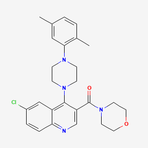 {6-Chloro-4-[4-(2,5-dimethylphenyl)piperazin-1-yl]quinolin-3-yl}(morpholin-4-yl)methanone