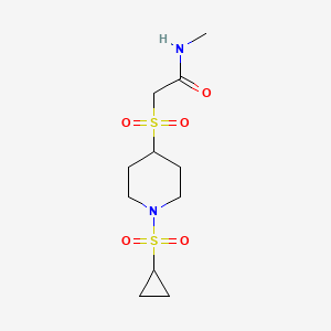 2-((1-(cyclopropylsulfonyl)piperidin-4-yl)sulfonyl)-N-methylacetamide